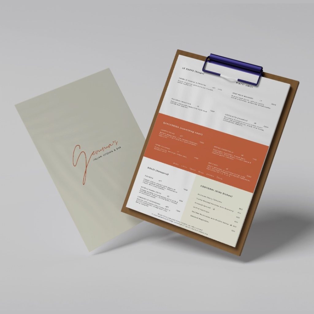 NOVOTEL NAIROBI WESTLANDS - GEMMAS - BRANDING | MENU DESIGN
